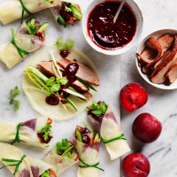 Duck Pancakes with Asian Plum Sauce